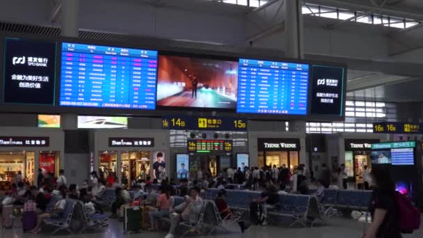 High Speed Rail Train Station Shanghai China — Video Stock