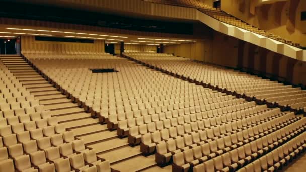 Empty Seats Concert Orchestra Hall Cancelled Concert Covid Pandemic Concept — Stock Video