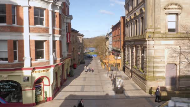 Derry Londonderry City Northern Ireland View Guildhall Street Derry Nestled — ストック動画