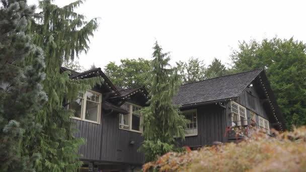 Stanley Park Pavilion Berömd Byggnad Stanley Park Vancouver British Columbia — Stockvideo