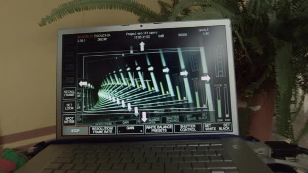 決して終わることのないミラービデオ効果シリコンイメージングカメラインターフェース — ストック動画