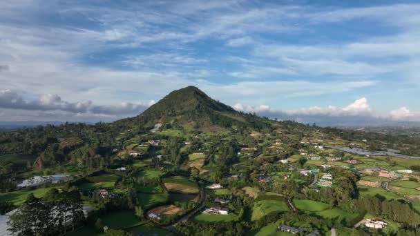 Valle San Nicolas Colombia Aerial View Amazing Landscape Vacation Homes — Vídeos de Stock