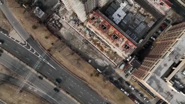 Vysoký Úhel Pohledu Nad Shore Parkway Brooklynu New York Drone — Stock video