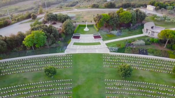 Военное Кладбище Реке Сангро Турино Сангро Читти Италия — стоковое видео