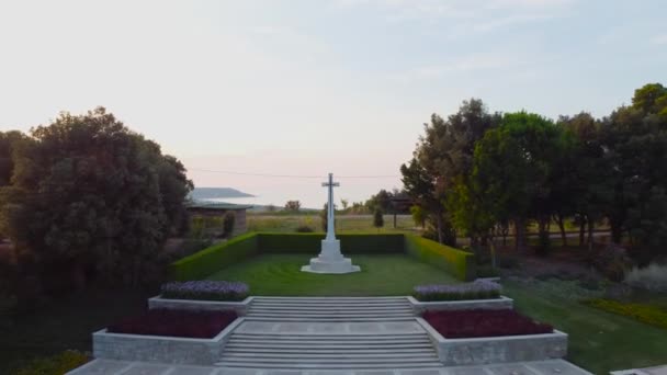 Sangro River War Cemetery Torino Sangro Chieti Italy — ストック動画