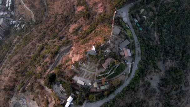 Tertemiz Gebeliğin Sığınağı Nın Üzerinde Dönen Hava Tepesi San Cristobal — Stok video