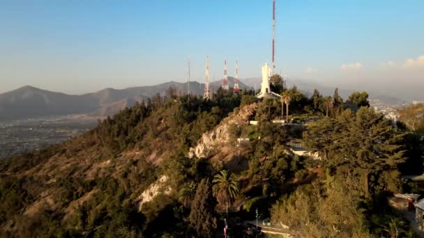 San Cristobal Hill Zirvesi Ndeki Kusursuz Gebeliğin Sığınağı Nda Heykelin — Stok video