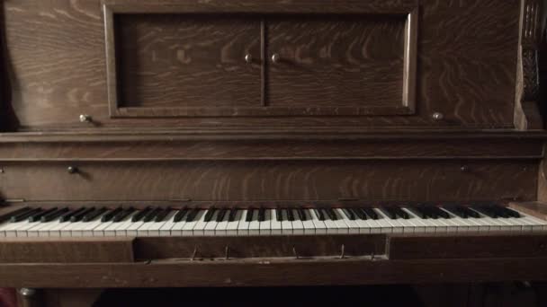 Antiguo Piano Del Siglo Pianola — Vídeos de Stock