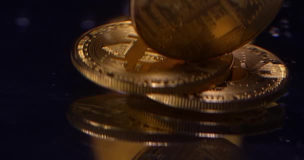Grupp Bitcoins Som Når Marknadens Botten — Stockvideo