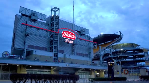 Estádio Futebol Heinz Field Pittsburgh Pensilvânia Casa Dos Pittsburgh Steelers — Vídeo de Stock