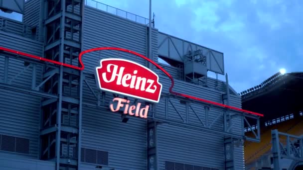 Stadion Piłkarski Heinz Field Pittsburgh Pensylwania Siedziba Pittsburgh Steelers — Wideo stockowe