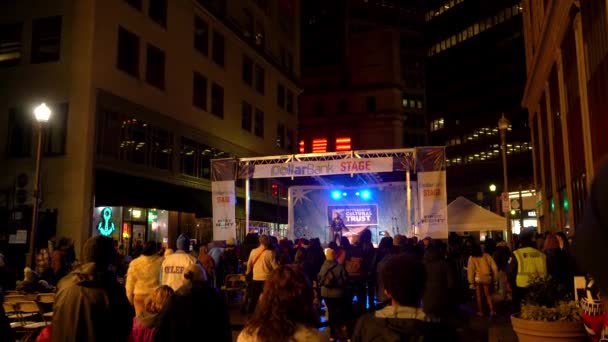 Rapper Performing Dollar Bank Stage Highmark First Night Events New — Stock video