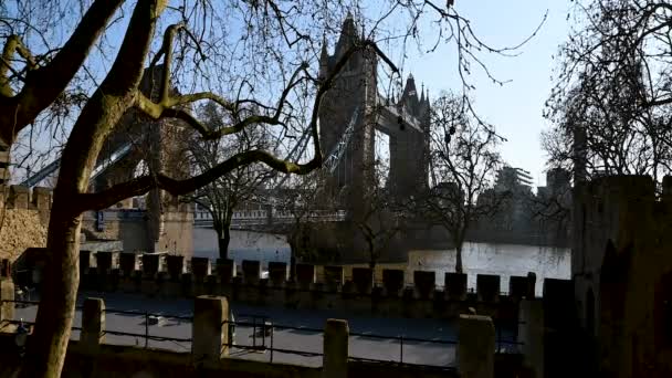 View Tower Bridge Tower London United Kingdom — Wideo stockowe