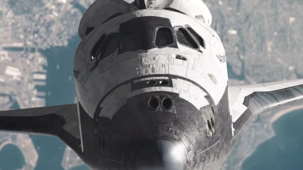 Space Shuttle Orbit Earth — Stockvideo