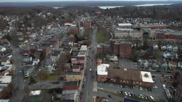 Aerial View Kingston New York State Usa City Hall High — Vídeos de Stock