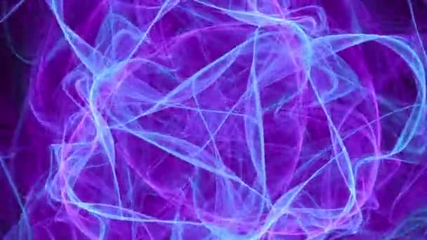 Abstract Neon Light Energy Aurora Looping Purple Energy Flow Futuristic — Stockvideo