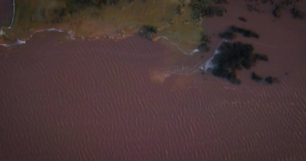 Aerial View Salty Pink Lake Torrevieja Alicante Province Spain — Video