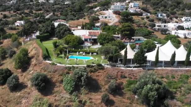 Orbiting Aerial Drone Shot Finca Wedding Venue Southern Spain Showing — Wideo stockowe