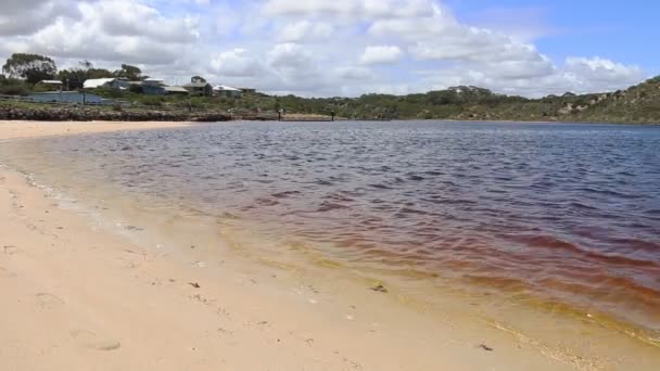 Guilderton Colourful Moore River Western Australia Pan Right — Vídeos de Stock