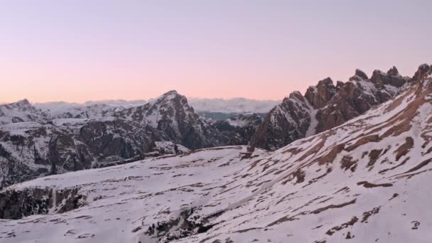 Drone Shot Alpine Plateau Sunset — Video Stock