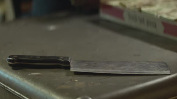 Close Butcher Knife Desk — Video