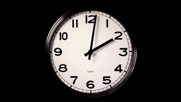 Relógio Moderno Sem Marca Cobrindo Horas Timelapse Motion Blur — Vídeo de Stock
