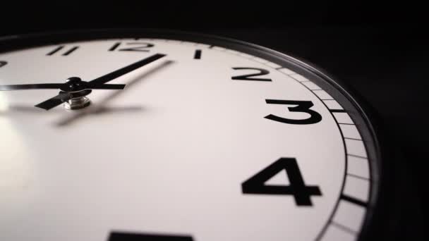 Extreme Angle Closeup Modern Unbranded Clock Timelapse Infinite Uses — стоковое видео
