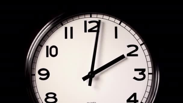 Zoom Out Unbranded Modern Clock Covering Hours Timelapse Motion Blur — Video