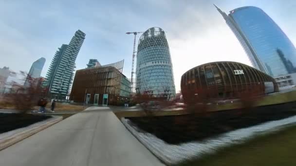 Milano Marzo 2022 Unipol Sai Tower Porta Nuova District — Video Stock