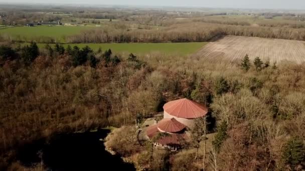 Art Storage Paasloo World War Overijssel Netherlands Europe Aerial Dolly — стоковое видео
