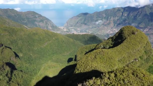 Drone Shot Sao Vicente Monte Trigo Cape Verde — Vídeos de Stock