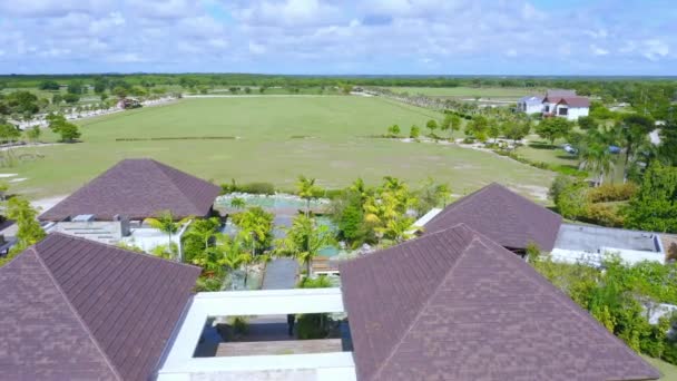 Aerial Villas Los Establos Equestrian Center Dominican Republic — Stok video