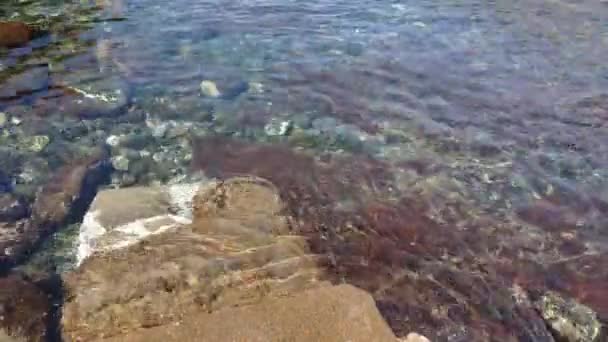 Wejście Basenu Morskiego Plaży Garachico Wyspach Kanaryjskich Hiszpania Duży Krok — Wideo stockowe