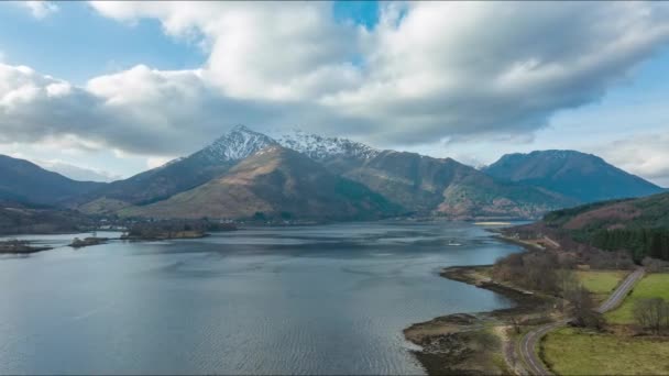 Skotlandia Skotlandia Dataran Tinggi Sekitar Glencoe Invercoe Glen Etive Daerah — Stok Video