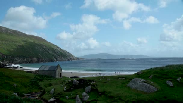 Irlanda Costeira Timelapse Achill Island Bela Vista Praia Costeira — Vídeo de Stock