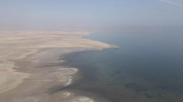 Flat Featureless Chala Desert Peru Extends Pacific Coast Aerial — Stockvideo