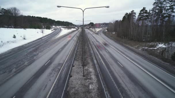 Движение Шоссе Timelapse — стоковое видео