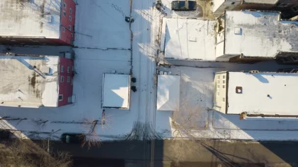 从上往下俯瞰芝加哥南边的小巷 — 图库视频影像