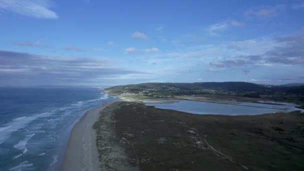 Baldaio Beach Corua スペイン — ストック動画