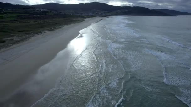 西班牙科鲁阿Baldaio海滩 — 图库视频影像