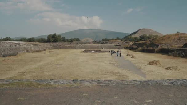 Teotihuacan Piramidy Complex Położony Meksyku Highlands Mexico Valley Szeroki Strzał — Wideo stockowe
