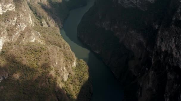 Luchtfoto Van Sumidero Canyon Chiapas Mexico — Stockvideo