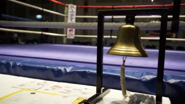 Boxing Bell Own Next Ring — Stock Video