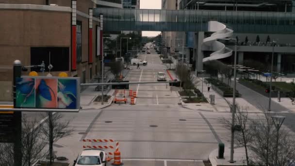 忙しいダウンタウンのタイムラプスヒューストン交差点 — ストック動画