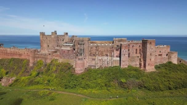 Ancient English Castle Northumberland Reino Unido — Vídeo de Stock