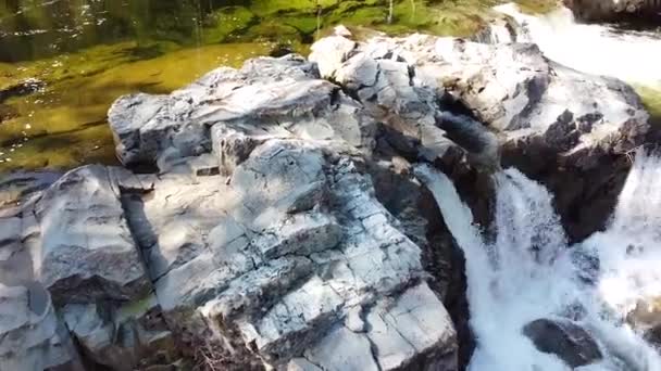 Cascada Kennedy River Falls Isla Vancouver Canadá — Vídeos de Stock