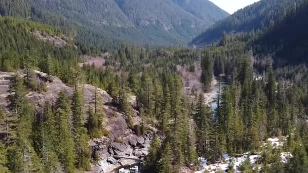 Kennedy River Aerial Remote Backcountry Vancouver Island Canada — Stockvideo