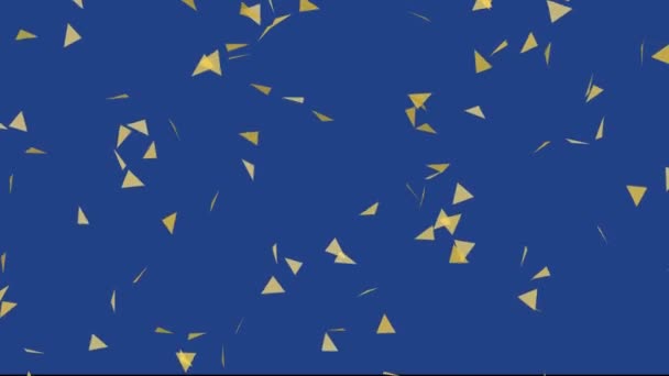 Fond Bleu Avec Des Triangles Tombants Animation Haute Définition Simple — Video