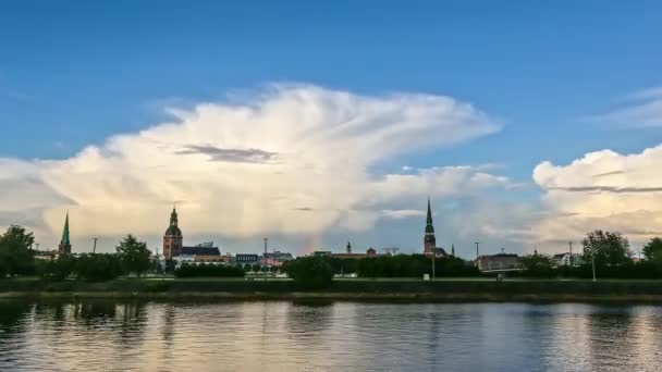 Das Historische Riga Der Ostsee Lettland Zeitraffer — Stockvideo
