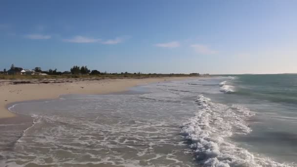 Jurien Bay Western Australia Waves Crashing Beach Visto Desde Jetty — Vídeos de Stock